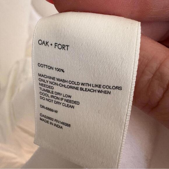 Oak + Fort Poplin Cotton Gathered Tiers Midi Dress - Picture 12 of 13